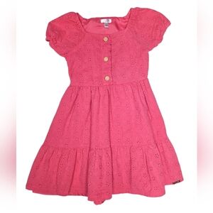 Tahari Girl Size 5 Pink Eyelet Dress